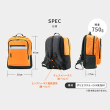 画像をギャラリービューアに読み込む, 水に浮くリュック