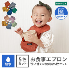 画像をギャラリービューアに読み込む, panos【パノス】　ソリッドエプロン 5枚セット 【送料無料】 ※代引き不可
