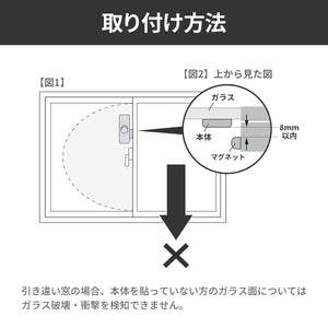 窓ピタッアラーム 衝撃＆開放検知【ネコポス】【送料無料】